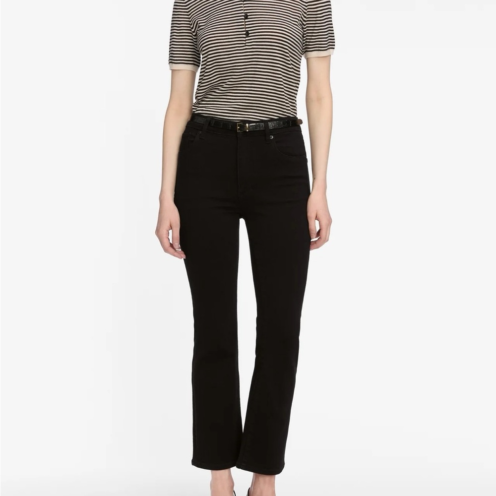 Frame Le Crop Mini Boot Black Jeans Size 26
